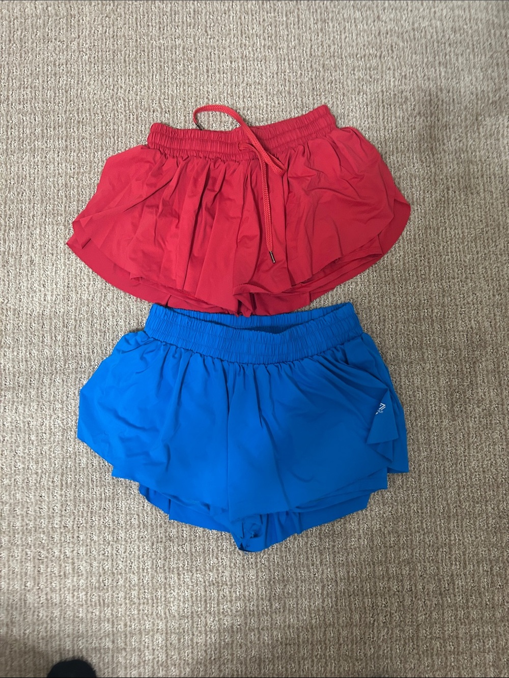 Ladies' Active Twirl Shorts - Red and Blue (two pair)